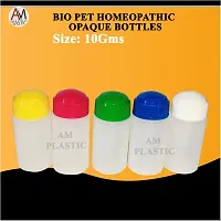 A M Plastic Bio Pet Homeopathic Opaque Bottles With Color Cap - 10 Gram - Pack Of 100-thumb4