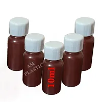 A M Plastic 10 ml Liquid AMBER TYPE Homeopathy Plastic Bottles With Inner and Outside Cap - Pack of 1000-thumb1