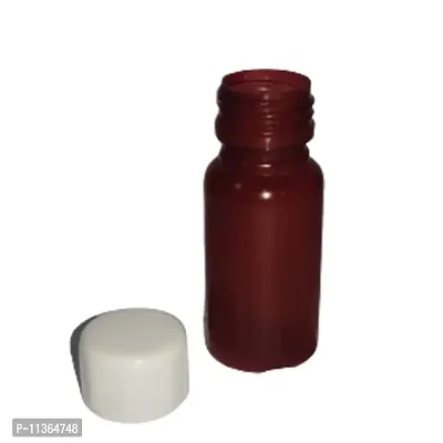 A M Plastic 10 ml Liquid AMBER TYPE Homeopathy Plastic Bottles With Inner and Outside Cap - Pack of 1000