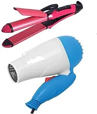 CPEX Combo of Hair Dryer and Hair Straightener 2 In 1 for Women (MultiColor)-thumb1