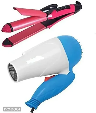 CPEX Combo of Hair Dryer and Hair Straightener 2 In 1 for Women (MultiColor)-thumb2