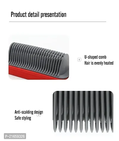 SOCHEP Hair Straightener Comb Brush, Hair Straightening and Smoothing Comb, Electric Hair Brush, Straightener, Electric Straightener with 5 Temperature Control-thumb3