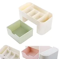 CPEX Plastic Multi Functional Rectangular Cosmetic Storage Organizer Box with Drawer (Multicolor, 22x10.5x10.5cm/8.66x4.13x4.13'')-thumb4