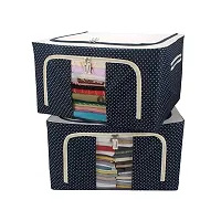 CPEX Foldable Clothes Storage Bags Organizer Container Visible steel frame Waterproof Moisture-proof storage Box-thumb1