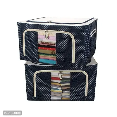 CPEX Foldable Clothes Storage Bags Organizer Container Visible steel frame Waterproof Moisture-proof storage Box-thumb2