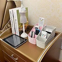 CPEX Plastic Storage Basket Box 4 Sections Compact Bathroom, Kitchen, Office Combas06 Plastic Storage Basket-thumb2