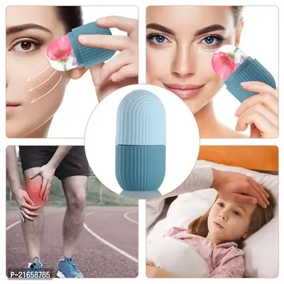 SOCHEP Ice Roller for Face and Eye, Silicone Ice Face Roller Massage, Reusable Silicone Facial Ice Roller For Glowing  Tighten Skin-thumb5