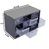 SOCHEP 9 Drawer Multipurpose Plastic Storage Box Jewelry Sundries Organizer Desktop Office Supplies Cabinet-thumb2