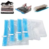CPEX Reusable Vacuum Storage Space Saver Sealer Bags for Clothes, Pillows, Curtains, and Travelling Storage Bags Set of 4 Different Size? (50 x 60cm),(60x80cm),(70x100cm),(80x120cm)-thumb1