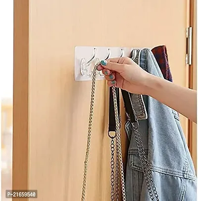 CPEX Wall Hooks Hanger for Hanging Clothes Strong Self Adhesive Magic Sticker for Home, Kitchen, Bathroom, Bedroom, Door Organizers, Accessories Items-thumb3