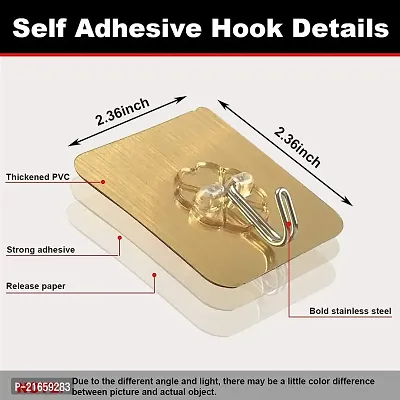 Buy CPEX 12 pcs Golden Waterproof Transparent Adhesive Hooks for Wall Self  Adhesive Wall Hooks, Heavy Duty Sticky Hooks for Hanging Wall Hangers for  Hanging Kitchen Bathroom Online In India At Discounted