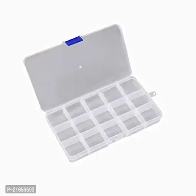 CPEX plastic organiser box organizer 15 grid container jewelry box removable adjustable divider ring beads earring fishing necklace bracelets clear button pill storage cosmatic storage box-thumb4