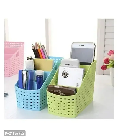 CPEX Plastic Storage Basket Box 4 Sections Compact Bathroom, Kitchen, Office Combas06 Plastic Storage Basket-thumb5