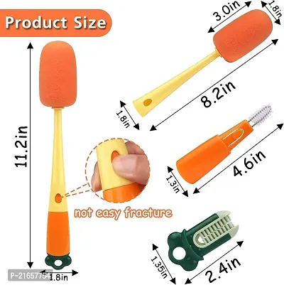 Plastic 3 in 1 Multifunctional Cleaning Brush Mini Glass Cover
