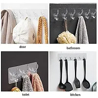 CPEX Wall Hooks Hanger for Hanging Clothes Strong Self Adhesive Magic Sticker for Home, Kitchen, Bathroom, Bedroom, Door Organizers, Accessories Items-thumb3