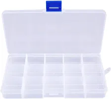 CPEX plastic organiser box organizer 15 grid container jewelry box removable adjustable divider ring beads earring fishing necklace bracelets clear button pill storage cosmatic storage box-thumb1