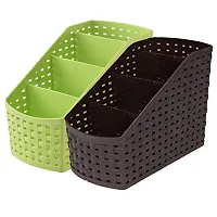 CPEX Plastic Storage Basket Box 4 Sections Compact Bathroom, Kitchen, Office Combas06 Plastic Storage Basket-thumb1