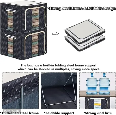 CPEX Foldable Clothes Storage Bags Organizer Container Visible steel frame Waterproof Moisture-proof storage Box-thumb5