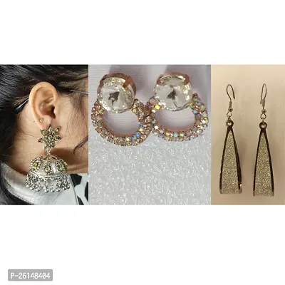Elegant Earrings for Women - 3 Pair