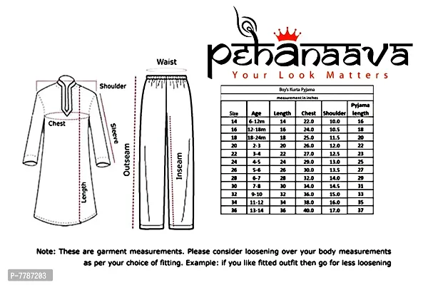 Pehanaava Boy's Ready to Wear Cotton Blend Kurta & Pyjama Set-thumb5