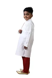 Pehanaava Boy's Ready to Wear Dupion Silk Kurta & Pyjama Set-thumb2