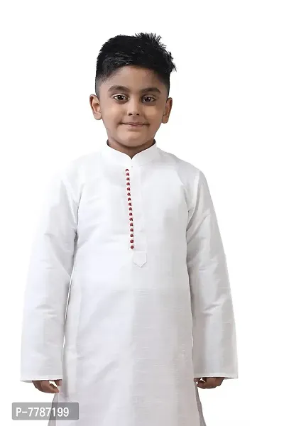 Pehanaava Boy's Ready to Wear Dupion Silk Kurta & Pyjama Set-thumb2