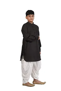 Pehanaava Boy's Ready to Wear Cotton Festive & Party Kurta and Patiala Set-thumb3