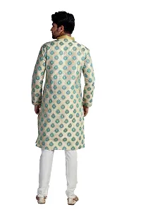 ASFashionKurta Self-Design Cotton Silk Men's Kurta Pyjama Set-thumb2