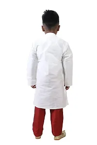 Pehanaava Boy's Ready to Wear Dupion Silk Kurta & Pyjama Set-thumb3