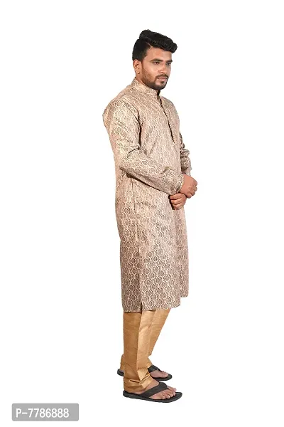 Pehanaava Men's Ready to Wear Cotton Silk Traditional Straight Kurta-thumb5