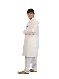 Pehanaava Boy's Ready to Wear Cotton Traditional Kurta & Pyjama Set-thumb2