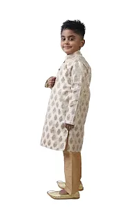 Pehanaava Boy's Ready to Wear Cotton Blend Kurta & Pyjama Set-thumb2