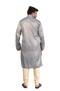 Pehanaava Men's Ready to Wear Cotton Silk Traditional Straight Kurta-thumb1