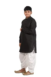 Pehanaava Boy's Ready to Wear Cotton Festive & Party Kurta and Patiala Set-thumb4
