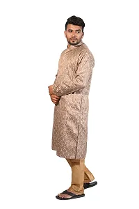 Pehanaava Men's Ready to Wear Cotton Silk Traditional Straight Kurta-thumb3