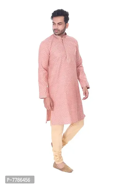 Pehanaava Men's Ready to Wear Cotton Traditional Straight Kurta and Pyjama Set-thumb2
