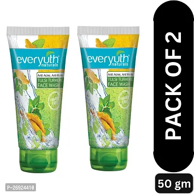 Everyuth Naturals Tulsi Turmeric Face Wash  (50 g) : Everyuth's Tulsi Turmeric Face Revival (PC OF 2)-thumb0