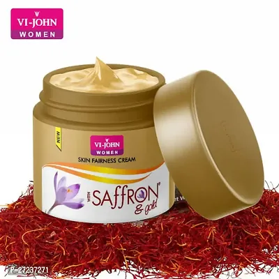 VI - JOHN Gold Saffron Fairness Cream For Uneven Skin Tone  All Skin- 50 Gm Gold - (Pack of 4)-thumb4