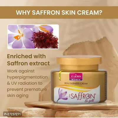 VI - JOHN Gold Saffron Fairness Cream For Uneven Skin Tone  All Skin- 50 Gm Gold - (Pack of 4)-thumb5