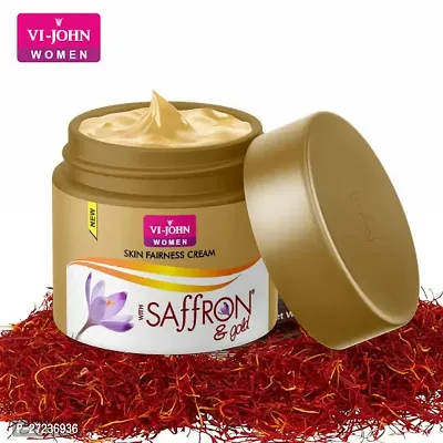 VI - JOHN Gold Saffron Fairness Cream For Uneven Skin Tone  All Skin- 50 Gm Gold - (PC OF  2)-thumb5