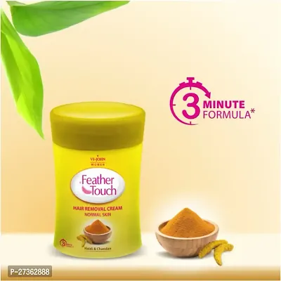 VI-JOHN Women Feather Touch Hair Removal Haldi Chandan (40gm) each Cream : (PC OF 2)-thumb3