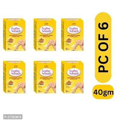 Women Feather Touch Hair Removal Haldi Chandan (40gm) each Cream : (PC OF 6)