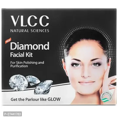 VLCC Diamond Facial Kit - Skin purifying with Parlour Glow Diamond Infused Facial Kit : (60g)-thumb0