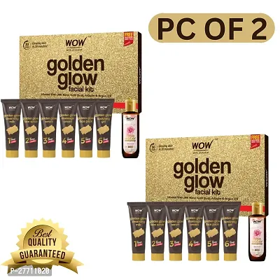 WoW's Signature Golden Glow Facial Kit | Golden Secrets Gleam  Glow : (60ml+25ml , PACK OF KIT 2)-thumb0