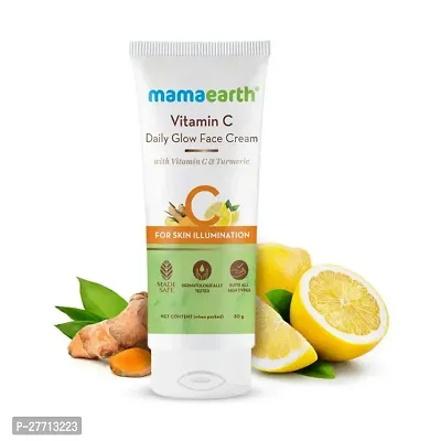 Mamaearth Vitamin C Daily Glow Face Cream | For men  women : (80g , PC OF 1)