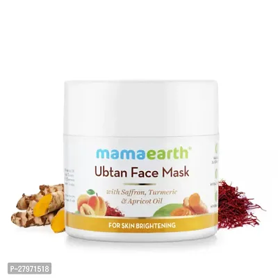 Mamaearth Ubtan Face Mask with Saffron and Turmeric | For Skin Brightening and Tan Removal - 100g : (PC OF 1)-thumb2