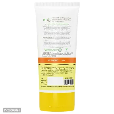 Mamaearth Sunscreen - SPF 50 PA+++ Vitamin C Daily Glow Sunscreen | No White Cast with Vitamin C  Turmeric  (50 g) : (PC OF 1)-thumb2