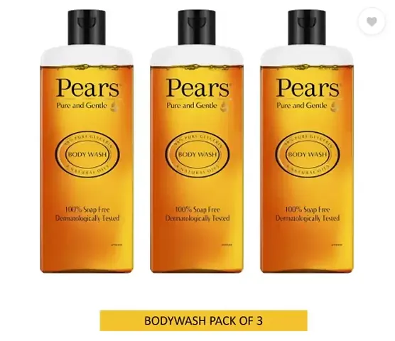 Pears Pure and Gentle Body Wash,Paraben Free Shower Gel with 98% Pure Glycerin  (250 ml) | Natural Oils 100% Soap Free bodywash | (PC OF 3)