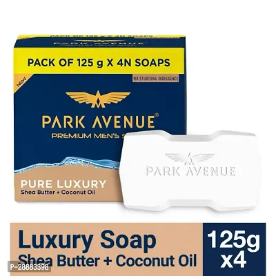 PARK AVENUE Premium Men's Soaps for Bath-Pure Luxury-Grade 1 Soap | For All Skin Types  (4 x 125 g)