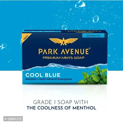 PARK AVENUE Premium Men's Soaps for Bath-Cool Blue | For men (125gm)-thumb2